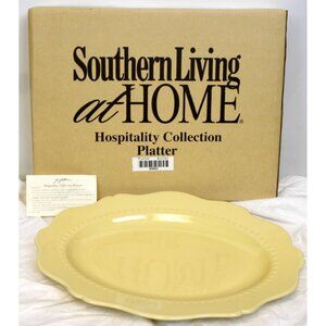 Southern Living Gail Pittman Butter Yellow Platter #40882 Serving 17" x 12" Scal